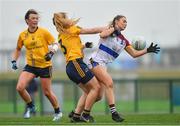 11 March 2018; Laura Rogers of UL action against Katie Murray of DCU during the Gourmet Food Parlour HEC O'Connor Cup Final match between UL and DCU at the GAA National Games Development Centre in Abbotstown, Dublin. Photo by Eóin Noonan/Sportsfile