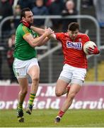 11 March 2018; Tomas Clancy of Cork in action against Graham Reilly of Meath during the Allianz Football League Division 2 Round 5 match between Meath and Cork at Páirc Tailteann in Navan, Co Meath. Photo by Oliver McVeigh/Sportsfile