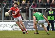 11 March 2018; Tomas Clancy of Cork in action against Harry Rooney of Meath during the Allianz Football League Division 2 Round 5 match between Meath and Cork at Páirc Tailteann in Navan, Co Meath. Photo by Oliver McVeigh/Sportsfile