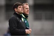 11 March 2018; Kerry manager Eamonn Fitzmaurice, left, and Kerry selector Liam Hassett during the Allianz Football League Division 1 Round 5 match between Dublin and Kerry at Croke Park in Dublin. Photo by David Fitzgerald/Sportsfile