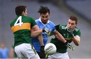 11 March 2018; Michael Darragh Macauley of Dublin in action against Ronan Shanahan, left, and Barry O’Sullivan of Kerry during the Allianz Football League Division 1 Round 5 match between Dublin and Kerry at Croke Park in Dublin. Photo by Stephen McCarthy/Sportsfile