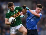 11 March 2018; Éanna Ó Conchúir of Kerry in action against Andrew McGowan of Dublin during the Allianz Football League Division 1 Round 5 match between Dublin and Kerry at Croke Park in Dublin. Photo by Stephen McCarthy/Sportsfile