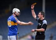 11 March 2018; Referee Paul O’Dwyer shows a yellow card to Michael Breen of Tipperary during the Allianz Hurling League Division 1A Round 5 match between Tipperary and Cork at Semple Stadium in Thurles, Co Tipperary. Photo by Sam Barnes/Sportsfile