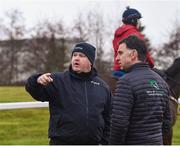 12 March 2018; Trainers Gordon Elliott, left, and Henry de Bromhead on the gallops ahead of the Cheltenham Festival at Prestbury Park, in Cheltenham, England. Photo by Seb Daly/Sportsfile