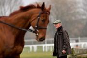 12 March 2018; Trainer Willie Mullins on the gallops ahead of the Cheltenham Racing Festival at Prestbury Park in Cheltenham, England. Photo by Ramsey Cardy/Sportsfile