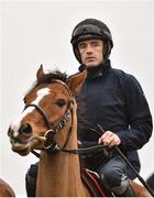 12 March 2018; Ruby Walsh, riding Faugheen, on the gallops ahead of the Cheltenham Festival at Prestbury Park, in Cheltenham, England. Photo by Seb Daly/Sportsfile