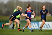11 March 2018; Micheala Nolan of WIT in action against Fiona Skelly of DCU during the Gourmet Food Parlour HEC Giles Cup Final match between DCU and WIT at the GAA National Games Development Centre in Abbotstown, Dublin. Photo by Eóin Noonan/Sportsfile