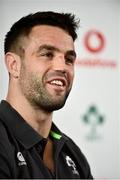 12 March 2018; Conor Murray speaking during an Ireland Rugby Press Conference at Carton House, in Maynooth, Co. Kildare. Photo by Sam Barnes/Sportsfile