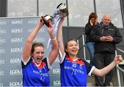 11 March 2018; WIT joint captains Aine Byrne, left and Mairead Daly after the Gourmet Food Parlour HEC Giles Cup Final match between DCU and WIT at the GAA National Games Development Centre in Abbotstown, Dublin. Photo by Eóin Noonan/Sportsfile