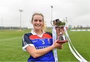 11 March 2018; WIT captain Aine Byrne, with the cup after the Gourmet Food Parlour HEC Giles Cup Final match between DCU and WIT at the GAA National Games Development Centre in Abbotstown, Dublin. Photo by Eóin Noonan/Sportsfile