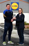 12 March 2018; The Lidl/Irish Daily Star Manager of the Month for February was announced today as Mick O'Rourke from Wicklow. Under Mick's guidance, Wicklow boast a 100 per cent record to date in Division 4 of the 2018 Lidl Ladies National Football League. Mick was presented with the award by Dawn Hayden, Deputy Store Manager, Lidl, Naas. Photo by Sam Barnes/Sportsfile