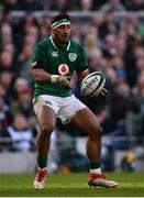 10 March 2018: Bundee Aki of Ireland during the NatWest Six Nations Rugby Championship match between Ireland and Scotland at the Aviva Stadium in Dublin. Photo by Ramsey Cardy/Sportsfile
