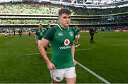 10 March 2018: Garry Ringrose of Ireland following the NatWest Six Nations Rugby Championship match between Ireland and Scotland at the Aviva Stadium in Dublin. Photo by Ramsey Cardy/Sportsfile