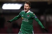 12 March 2018; Kieran Sadlier of Cork City celebrates after scoring his side's first goal during the SSE Airtricity League Premier Division match between Cork City and Shamrock Rovers at Turner's Cross in Cork. Photo by Stephen McCarthy/Sportsfile