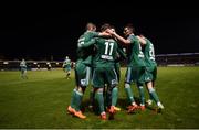 12 March 2018; Cork City players celebrate after Kieran Sadlier, 11, scored their first goal during the SSE Airtricity League Premier Division match between Cork City and Shamrock Rovers at Turner's Cross in Cork. Photo by Stephen McCarthy/Sportsfile