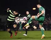 12 March 2018; Shane Griffin of Cork City in action against Joey O'Brien of Shamrock Rovers during the SSE Airtricity League Premier Division match between Cork City and Shamrock Rovers at Turner's Cross in Cork. Photo by Stephen McCarthy/Sportsfile