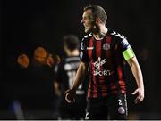 12 March 2018; Derek Pender of Bohemians reacts during the SSE Airtricity League Premier Division match between Waterford and Bohemians at Waterford Regional Sports Centre in Waterford. Photo by Harry Murphy/Sportsfile