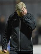 12 March 2018; Dundalk manager Stephen Kenny dejected after the SSE Airtricity League Premier Division match between St Patrick's Athletic and Dundalk at Richmond Park in Dublin. Photo by Eóin Noonan/Sportsfile