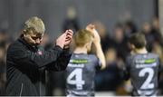 12 March 2018; Dundalk manager Stephen Kenny acknowledges the supporters after the SSE Airtricity League Premier Division match between St Patrick's Athletic and Dundalk at Richmond Park in Dublin. Photo by Eóin Noonan/Sportsfile