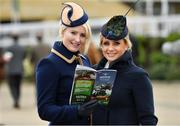 13 March 2018; Racegoers Danielle McSorley, left, from Newcastle, Dublin, and Niamh Spiller, from Claregalway, Galway on Day One of the Cheltenham Racing Festival at Prestbury Park in Cheltenham, England. Photo by Ramsey Cardy/Sportsfile