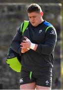 13 March 2018; Tadhg Furlong arrives for Ireland rugby squad training at Carton House in Maynooth, Co Kildare. Photo by Brendan Moran/Sportsfile
