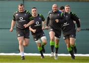 13 March 2018; Players, from left, Jack McGrath, Jack Conan, Rory Best, Jacob Stockdale and Dan Leavy during Ireland rugby squad training at Carton House in Maynooth, Co Kildare. Photo by Brendan Moran/Sportsfile