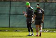 13 March 2018; Jonathan Sexton, left, and Bundee Aki during Ireland rugby squad training at Carton House in Maynooth, Co Kildare. Photo by Brendan Moran/Sportsfile