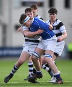 13 March 2018; Daniel Leane of St Mary's College is tackled by Eoghan Ruthledge of Belvedere College during the Bank of Ireland Leinster Schools Junior Cup Semi-Final match between Belvedere College and St Mary’s College at Donnybrook Stadium in Dublin. Photo by Harry Murphy/Sportsfile