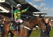 13 March 2018; Jockey Barry Geraghty, celebrates after winning The UniBet Champion Hurdle Challenge Trophy on Buveur D'air, on Day One of the Cheltenham Racing Festival at Prestbury Park in Cheltenham, England. Photo by Seb Daly/Sportsfile