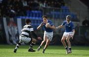 13 March 2018; Max Svejdar of St Mary's College is tackled by Joshua Murphy of Belvedere College during the Bank of Ireland Leinster Schools Junior Cup Semi-Final match between Belvedere College and St Mary's College at Donnybrook Stadium in Dublin. Photo by Daire Brennan/Sportsfile