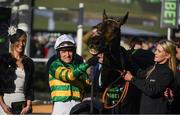13 March 2018; Barry Geraghty with Buveur D'Air after winning the UniBet Champion Hurdle Challenge Trophy on Day One of the Cheltenham Racing Festival at Prestbury Park in Cheltenham, England. Photo by Ramsey Cardy/Sportsfile