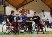 13 March 2018: The finals of the inaugural ‘All-Ireland TY Wheelchair Basketball Championships’ launched by Irish Wheelchair Association (IWA) took place on Tuesday, 13th March 2018 in the National Basketball Arena, Tallaght. Ardscoil na Mara, Tramore Co. Waterford and Gaelcholáiste Mhuire AG, Cork reached the grand final with Gaelcholáiste Mhuire AG rolling to victory on the day, in a fast paced match which ended in 11 - 4. A general view of action during the final between Grennan College Thomastown and Santa Sabina & St Fintans at the National Basketball Arena in Tallaght, Dublin. Photo by Eóin Noonan/Sportsfile