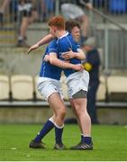 13 March 2018; Matthew Gallagher, left, and Matthew Black of St Mary's College celebrate after the Bank of Ireland Leinster Schools Junior Cup Semi-Final match between Belvedere College and St Mary's College at Donnybrook Stadium in Dublin. Photo by Daire Brennan/Sportsfile