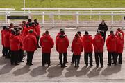 14 March 2018; Racecourse stewards in a meeting prior to racing on Day Two of the Cheltenham Racing Festival at Prestbury Park in Cheltenham, England. Photo by Seb Daly/Sportsfile