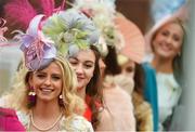 14 March 2018; Racegoers arrive for Ladies Day ahead of racing on Day Two of the Cheltenham Racing Festival at Prestbury Park in Cheltenham, England. Photo by Ramsey Cardy/Sportsfile