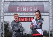 14 March 2018; Catherina McKiernan and Rose of Tralee Jennifer Byrne set the pace ahead of the inaugural Kia Race Series which kicks off on the 17th March with The Streets of Portlaoise 5K. The Kia Race Series will bring together seven well established regional races around Ireland under one umbrella with an added closed road running event in Mondello Park. The Kia Race Series is encouraging Ireland’s best male and female distance athletes to compete against each other, with a new Kia Stonic up for grabs for both the overall male and female winner of the series. To be eligible to win the series, runners must take part in five of the eight races including the finale. There is the added incentive of €7,000 bonus fund available for course records. Runners can enter on-line on kiaraceseries.com and join the conversation on Twitter and Facebook @KiaRaceSeries. Pictured at the launch are Catherina McKiernan and Rose of Tralee Jennifer Byrne at Mondello Park Race Course in Donore, Kildare. Photo by Sam Barnes/Sportsfile