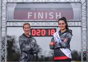 14 March 2018; Catherina McKiernan and Rose of Tralee Jennifer Byrne set the pace ahead of the inaugural Kia Race Series which kicks off on the 17th March with The Streets of Portlaoise 5K. The Kia Race Series will bring together seven well established regional races around Ireland under one umbrella with an added closed road running event in Mondello Park. The Kia Race Series is encouraging Ireland’s best male and female distance athletes to compete against each other, with a new Kia Stonic up for grabs for both the overall male and female winner of the series. To be eligible to win the series, runners must take part in five of the eight races including the finale. There is the added incentive of €7,000 bonus fund available for course records.   Runners can enter on-line on kiaraceseries.com and join the conversation on Twitter and Facebook @KiaRaceSeries. Pictured at the launch are Catherina McKiernan and Rose of Tralee Jennifer Byrne at Mondello Park Race Course in Donore, Kildare. Photo by Sam Barnes/Sportsfile