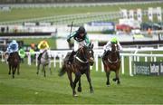14 March 2018; Altior, with Nico de Boinville up, on their way to winning The Betway Queen Mother Champion Steeple Chase on Day Two of the Cheltenham Racing Festival at Prestbury Park in Cheltenham, England. Photo by Ramsey Cardy/Sportsfile