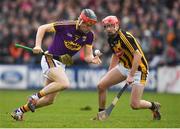 11 March 2018: Diarmud O'Keeffe of Wexford in action against Richie Leahy of Kilkenny during the Allianz Hurling League Division 1A Round 5 match between Kilkenny and Wexford at Nowlan Park in Kilkenny. Photo by Brendan Moran/Sportsfile