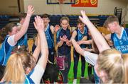 13 March 2018: The finals of the inaugural  ‘All-Ireland TY Wheelchair Basketball Championships’ launched by Irish Wheelchair Association (IWA) took place on Tuesday, 13th March 2018 in the National Basketball Arena, Tallaght. Ardscoil na Mara, Tramore Co. Waterford and Gaelcholáiste Mhuire AG, Cork reached the grand final with Gaelcholáiste Mhuire AG rolling to victory on the day, in a fast paced match which ended in 11 - 4. Pictured is Ardscoil na Mara, Tramore Co. Waterford team ahead of their final at the National Basketball Arena in Tallaght, Dublin. Photo by Eóin Noonan/Sportsfile