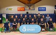 13 March 2018: The finals of the inaugural  ‘All-Ireland TY Wheelchair Basketball Championships’ launched by Irish Wheelchair Association (IWA) took place on Tuesday, 13th March 2018 in the National Basketball Arena, Tallaght. Ardscoil na Mara, Tramore Co. Waterford and Gaelcholáiste Mhuire AG, Cork reached the grand final with Gaelcholáiste Mhuire AG rolling to victory on the day, in a fast paced match which ended in 11 - 4. Pictured is St Fiannan's College Ennis team at the National Basketball Arena in Tallaght, Dublin. Photo by Eóin Noonan/Sportsfile