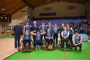 13 March 2018: The finals of the inaugural  ‘All-Ireland TY Wheelchair Basketball Championships’ launched by Irish Wheelchair Association (IWA) took place on Tuesday, 13th March 2018 in the National Basketball Arena, Tallaght. Ardscoil na Mara, Tramore Co. Waterford and Gaelcholáiste Mhuire AG, Cork reached the grand final with Gaelcholáiste Mhuire AG rolling to victory on the day, in a fast paced match which ended in 11 - 4. Pictured is second place Ardscoil na Mara, Tramore Co. Waterford at the National Basketball Arena in Tallaght, Dublin. Photo by Eóin Noonan/Sportsfile