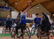 13 March 2018: The finals of the inaugural ‘All-Ireland TY Wheelchair Basketball Championships’ launched by Irish Wheelchair Association (IWA) took place on Tuesday, 13th March 2018 in the National Basketball Arena, Tallaght. Ardscoil na Mara, Tramore Co. Waterford and Gaelcholáiste Mhuire AG, Cork reached the grand final with Gaelcholáiste Mhuire AG rolling to victory on the day, in a fast paced match which ended in 11 - 4. Pictured is action from the game between Gaelcholáiste Mhuire AG, Cork and Grennan's College Thomastown at the National Basketball Arena in Tallaght, Dublin. Photo by Eóin Noonan/Sportsfile