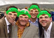 15 March 2018; Racegoers wear themed glasses prior to racing on Day Three of the Cheltenham Racing Festival at Prestbury Park in Cheltenham, England. Photo by Seb Daly/Sportsfile