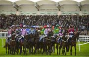 15 March 2018; Runners and riders ahead of the Pertemps Network Final on Day Three of the Cheltenham Racing Festival at Prestbury Park in Cheltenham, England. Photo by Ramsey Cardy/Sportsfile
