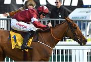 15 March 2018; Balko Des Flos, with Davy Russell up, on their way to winning the Ryanair Steeple Chase on Day Three of the Cheltenham Racing Festival at Prestbury Park in Cheltenham, England. Photo by Ramsey Cardy/Sportsfile