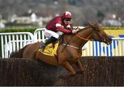 15 March 2018; Balko Des Flos, with Davy Russell up, jumps the last on their way to winning the Ryanair Steeple Chase on Day Three of the Cheltenham Racing Festival at Prestbury Park in Cheltenham, England. Photo by Ramsey Cardy/Sportsfile