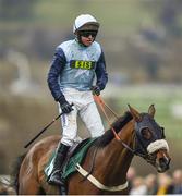 15 March 2018; Jockey Noel McParlan stands up out of the saddle after winning the Fulke Walwyn Kim Muir Challenge Cup Handicap Steeple Chase on Missed Approach on Day Three of the Cheltenham Racing Festival at Prestbury Park in Cheltenham, England. Photo by Seb Daly/Sportsfile
