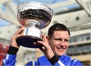 15 March 2018; Jockey Paul Townend celebrates with the cup after winning the Sun Bets Stayers' Hurdle on Penhill on Day Three of the Cheltenham Racing Festival at Prestbury Park in Cheltenham, England. Photo by Seb Daly/Sportsfile