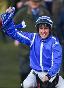 15 March 2018; Jockey Paul Townend celebrates as he enters the winners' enclosure after winning the Sun Bets Stayers' Hurdle on Penhill on Day Three of the Cheltenham Racing Festival at Prestbury Park in Cheltenham, England. Photo by Seb Daly/Sportsfile